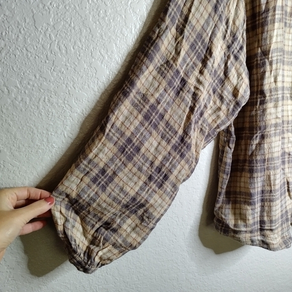 Free People Tops Free People Northern Bound Plaid Pullover sz S - Picture 5 of 10